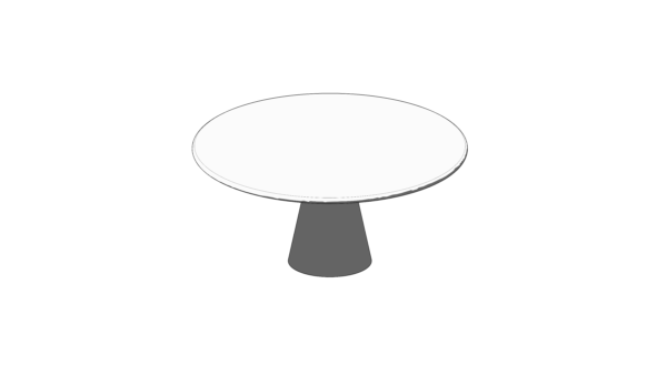 Mesa de Centro Circular Branca - Image 3