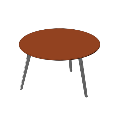 Mesa de Centro Circular com Base Branca
