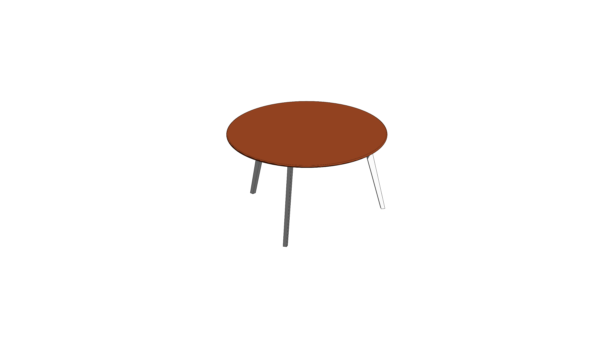 Mesa de Centro Circular com Base Branca - Image 4