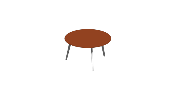 Mesa de Centro Circular com Base Branca - Image 3