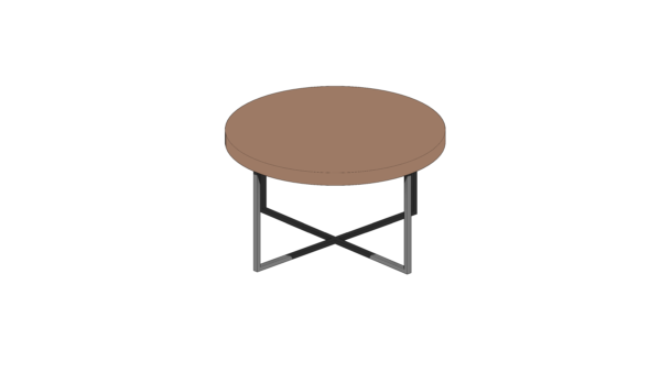 Mesa de Centro Circular com Tampo de Madeira - Image 2