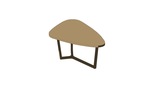 Mesa de Centro Forma Orgânica de Madeira - Image 3