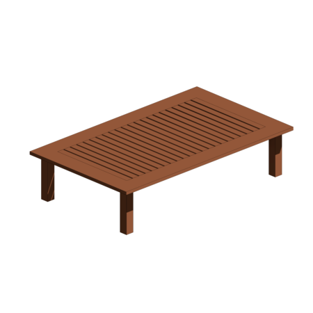 Mesa de Centro de Madeira para Área Externa