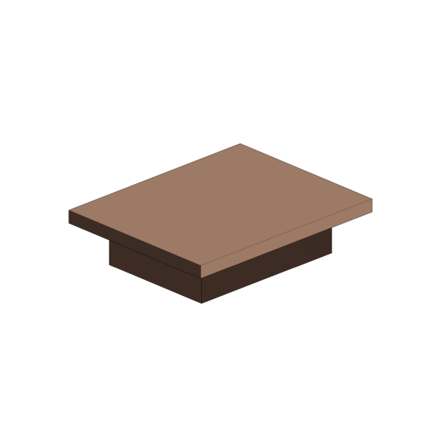Mesa de Centro de Madeira com Base de Madeira