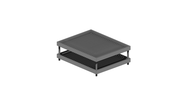 Mesa de Centro Quadrada de Madeira com Ripas - Image 3