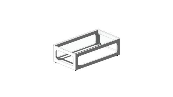 Mesa de Centro Retangular Branca com Tampo de Vidro - Image 4