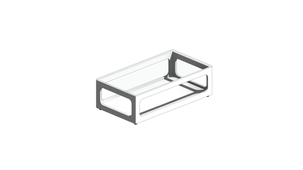 Mesa de Centro Retangular Branca com Tampo de Vidro - Image 2