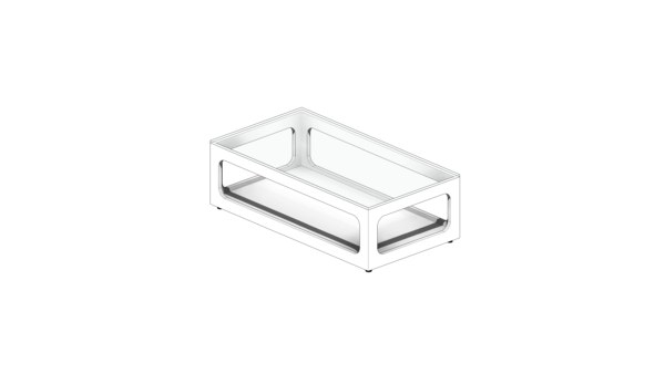 Mesa de Centro Retangular Branca com Tampo de Vidro - Image 3