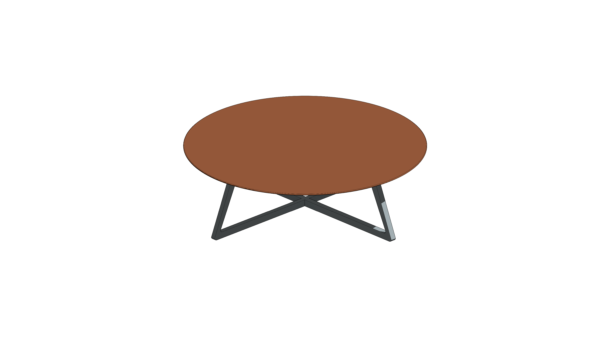 Mesa de Centro com Tampo de Madeira Redondo - Image 4