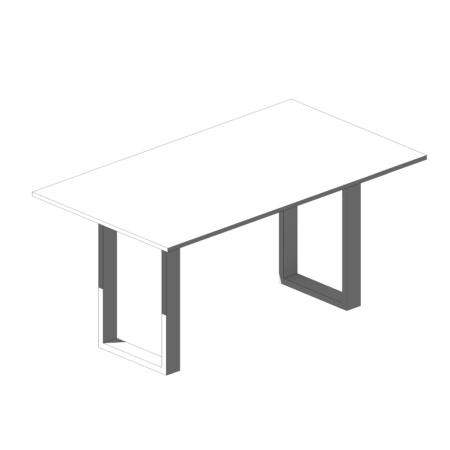Mesa Branca Quadrada