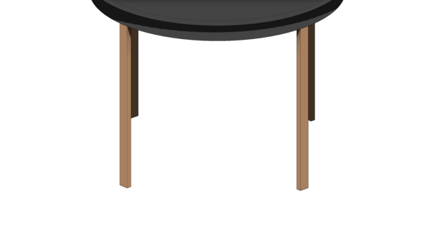 Mesa Circular com Tampo Escuro e Base de Madeira - Image 6