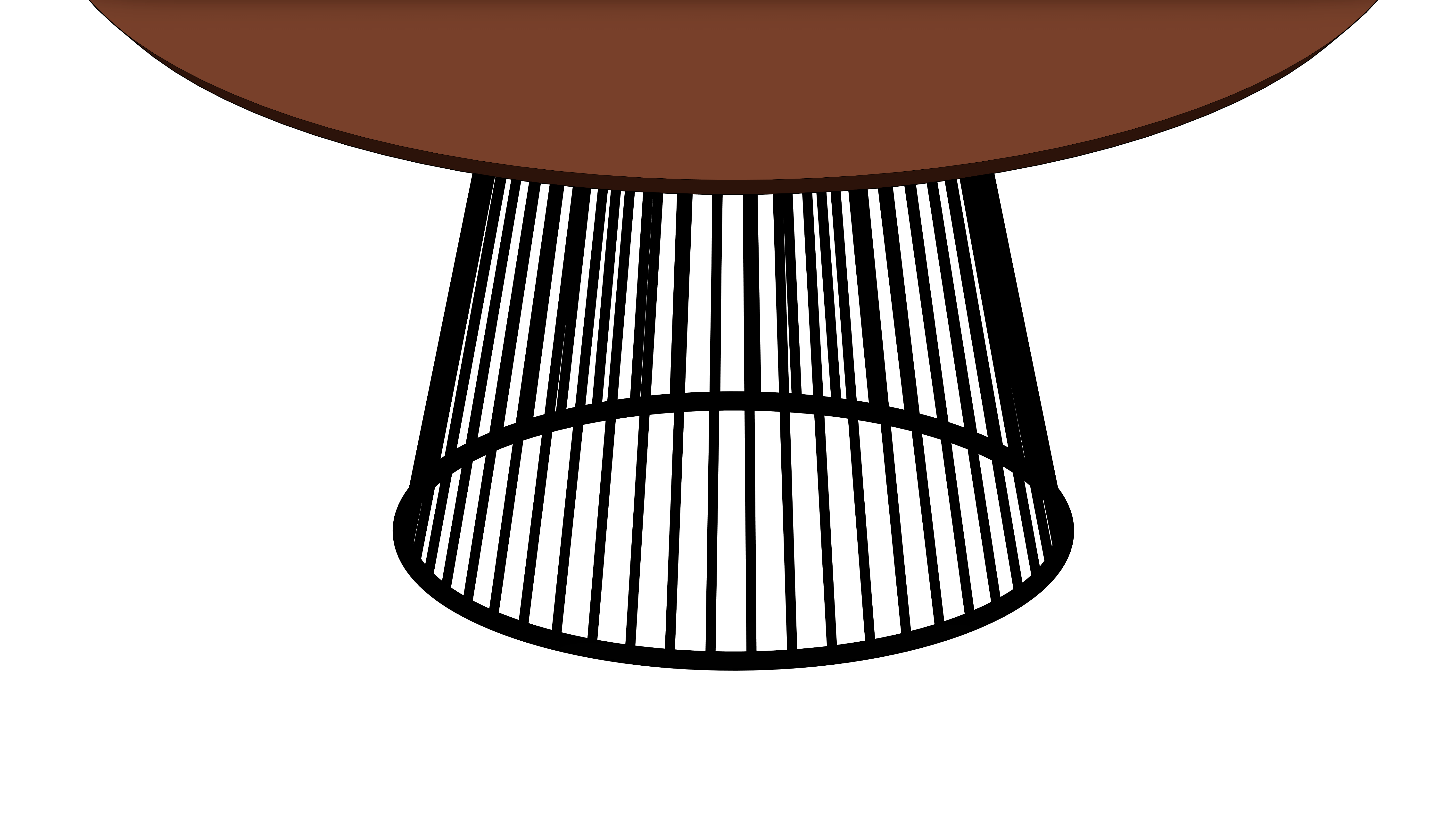 Mesa Circular com Tampo de Madeira e Base de Metal - Image 6