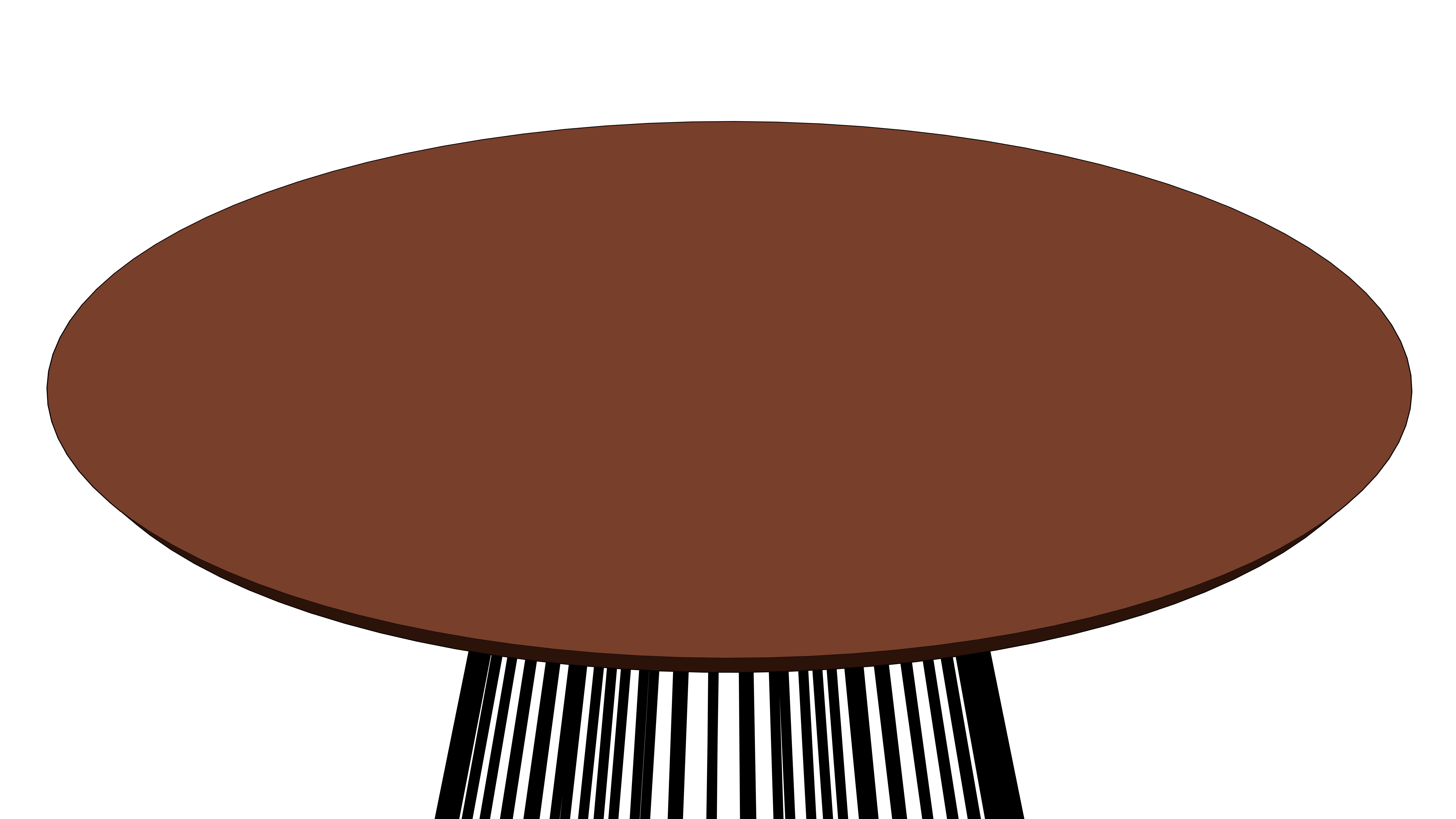 Mesa Circular com Tampo de Madeira e Base de Metal - Image 5