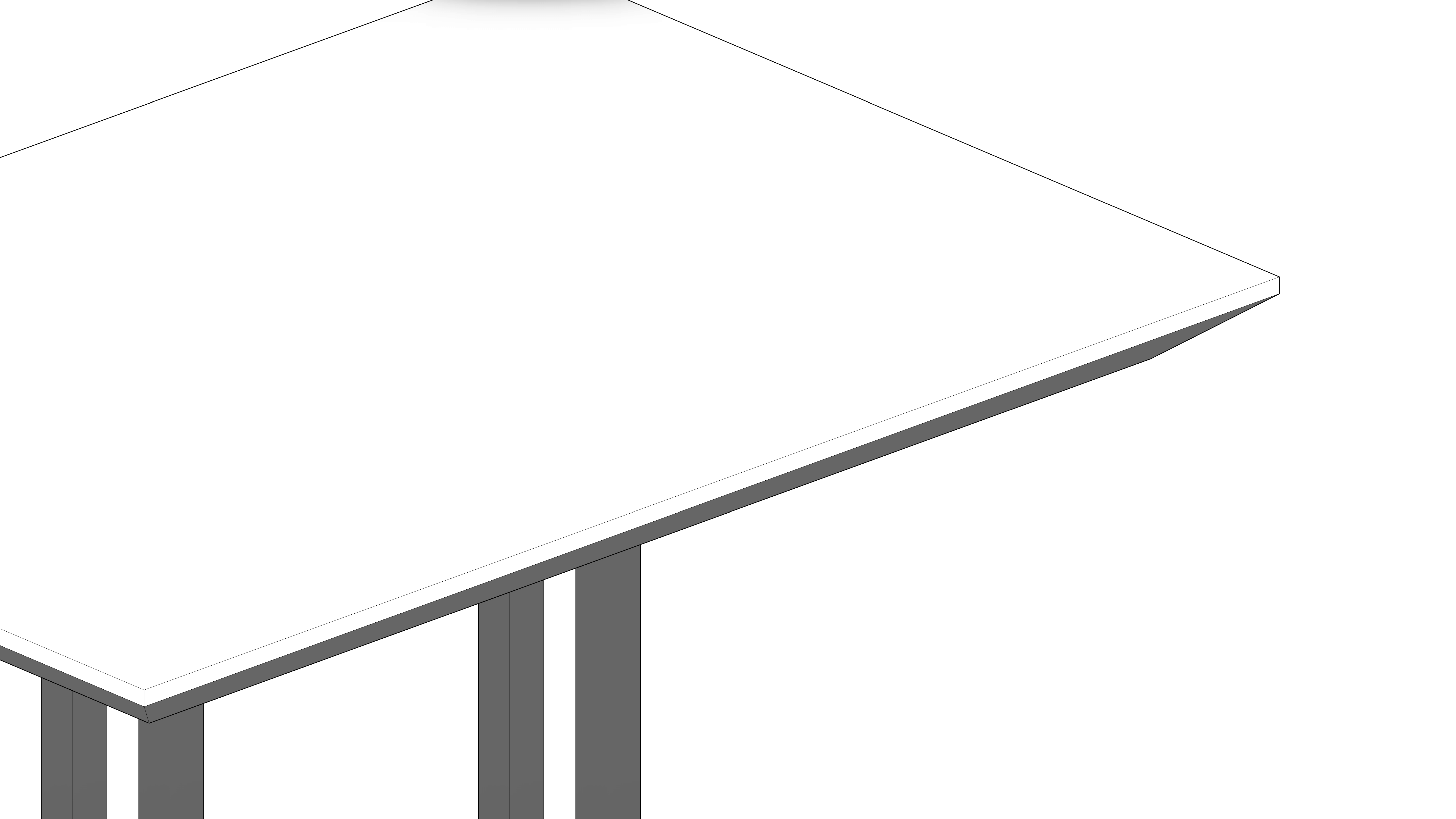 Mesa Quadrada Branca com Apoio em Cruz - Image 6