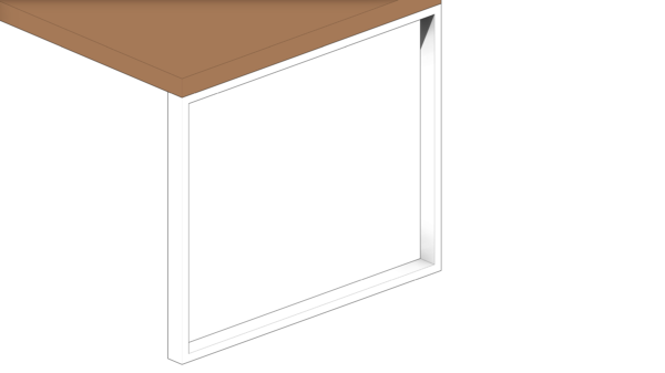 Mesa Quadrada de Madeira Clara com Pé Branco - Image 6
