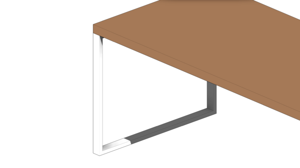 Mesa Quadrada de Madeira Clara com Pé Branco - Image 5