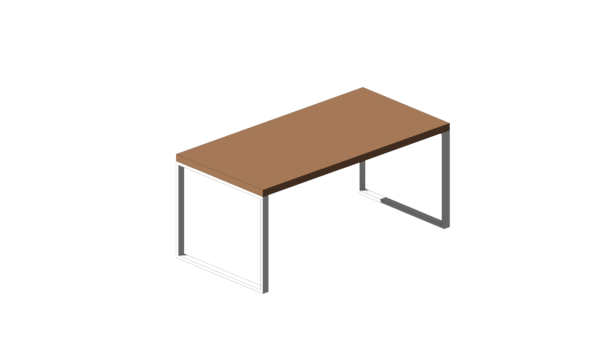 Mesa Quadrada de Madeira Clara com Pé Branco - Image 2