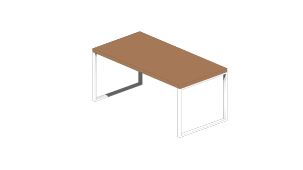 Mesa Quadrada de Madeira Clara com Pé Branco - Image 3