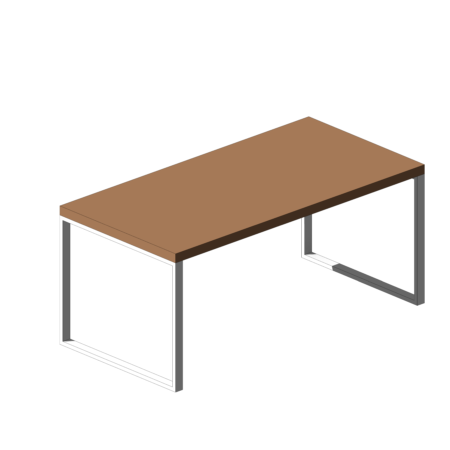 Mesa Quadrada de Madeira Clara com Pé Branco