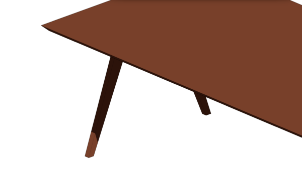 Mesa Quadrada de Madeira Escura com Pé Palito - Image 5