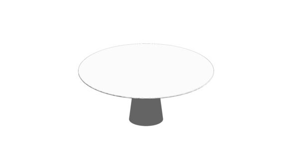 Mesa Redonda com Tampo Branco e Apoio Circular - Image 2