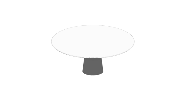 Mesa Redonda com Tampo Branco e Apoio Circular - Image 4