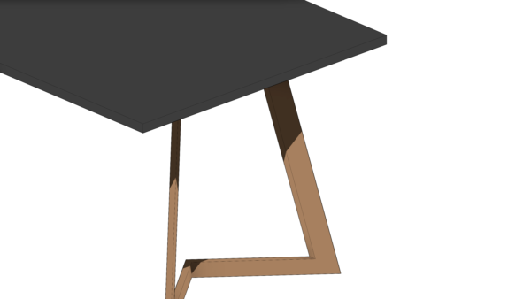 Mesa com Tampo Escuro e Pés em Formato de Meia Estrela - Image 5