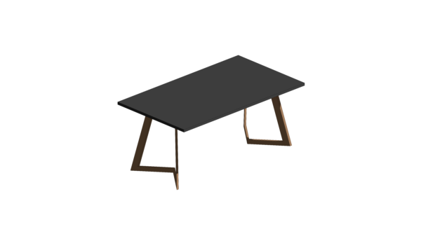 Mesa com Tampo Escuro e Pés em Formato de Meia Estrela - Image 3