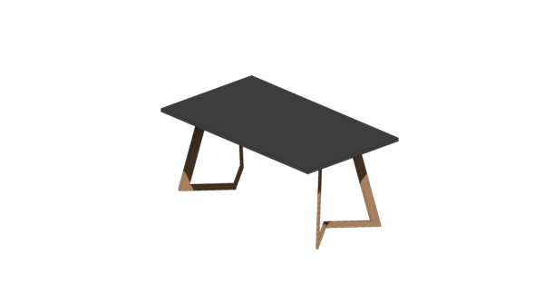 Mesa com Tampo Escuro e Pés em Formato de Meia Estrela - Image 4