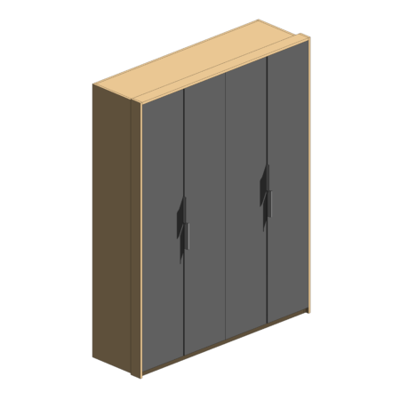 Guarda-roupa de 4 portas de abrir