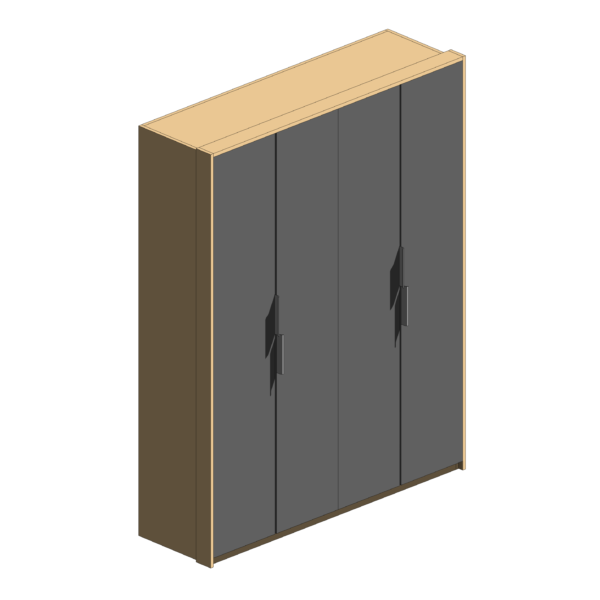 Guarda-roupa de 4 portas de abrir