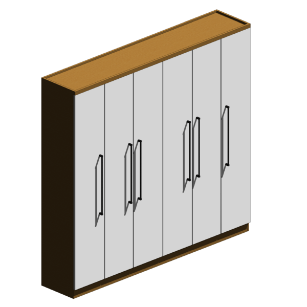 Guarda-roupa de 6 portas de abrir