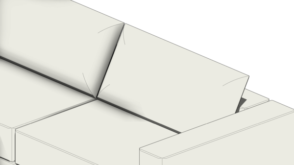 Sofá Branco com Base de Madeira - Image 5