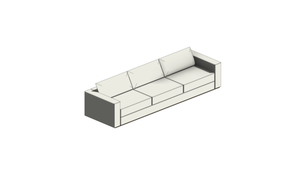 Sofá Branco com Base de Madeira - Image 2