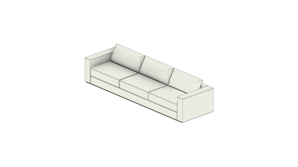 Sofá Branco com Base de Madeira - Image 4