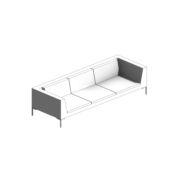 Sofá Branco de Base Metálica
