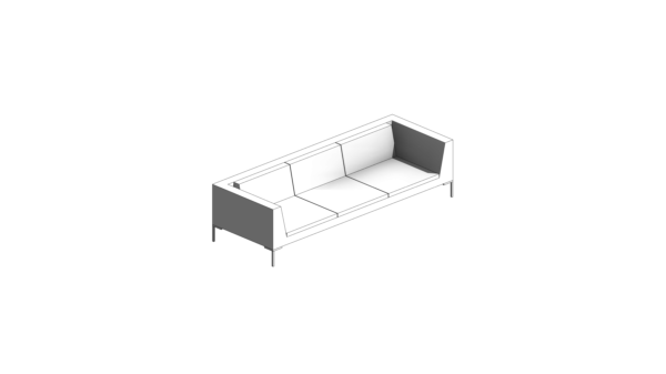 Sofá Branco de Base Metálica - Image 2