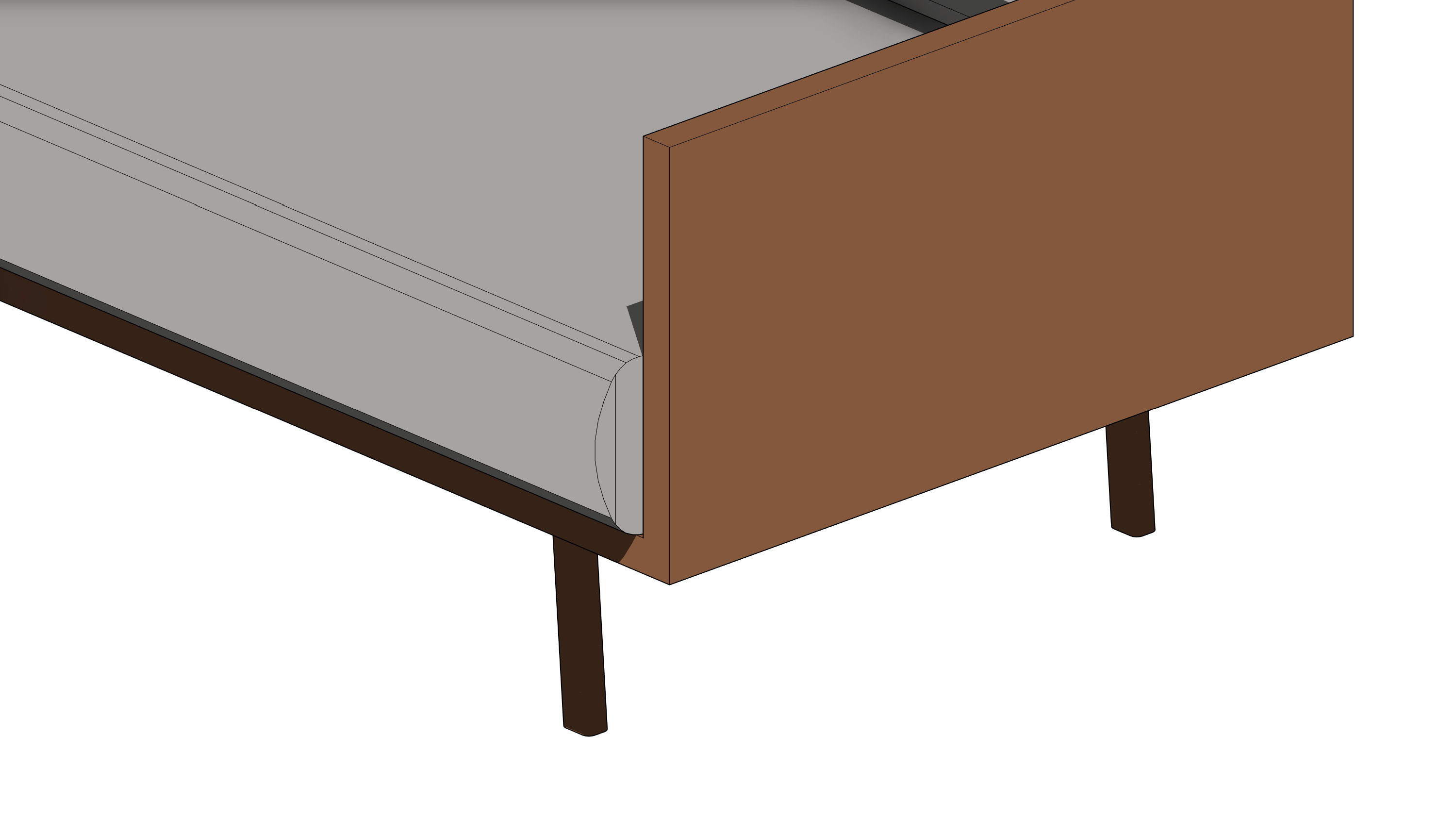 Sofá com Estrutura de Madeira e Estofado Branco - Image 6