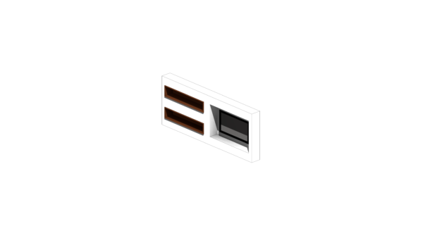 Painel de TV Branco com Dois Nichos - Image 4
