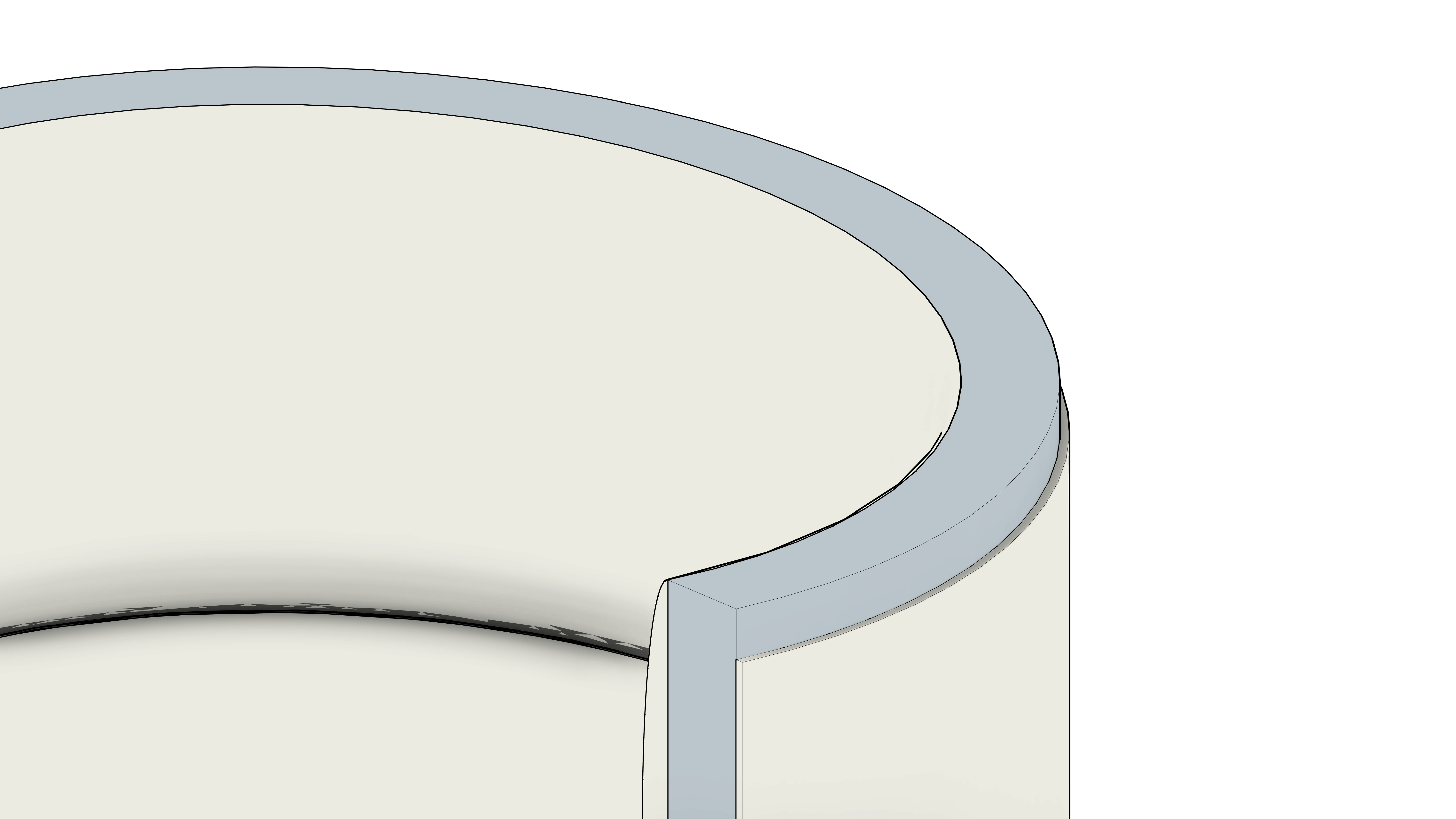 Poltrona Circular Branca com Base de Madeira - Image 5