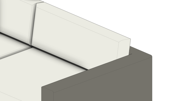 Puff e Sofá Branco com Base Cinza - Image 6