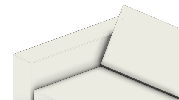 Puff e Sofá Branco com Base de Madeira - Image 6