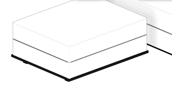 Puff e Sofá Branco com Base Preta - Image 5