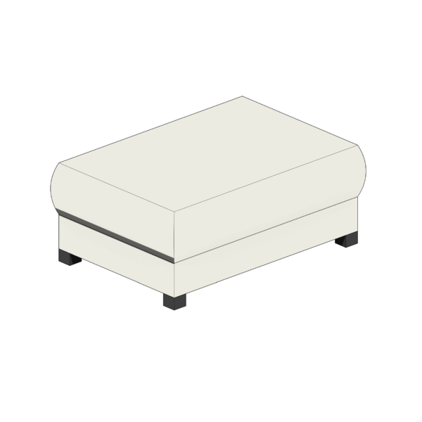 Puff Branco Curvo