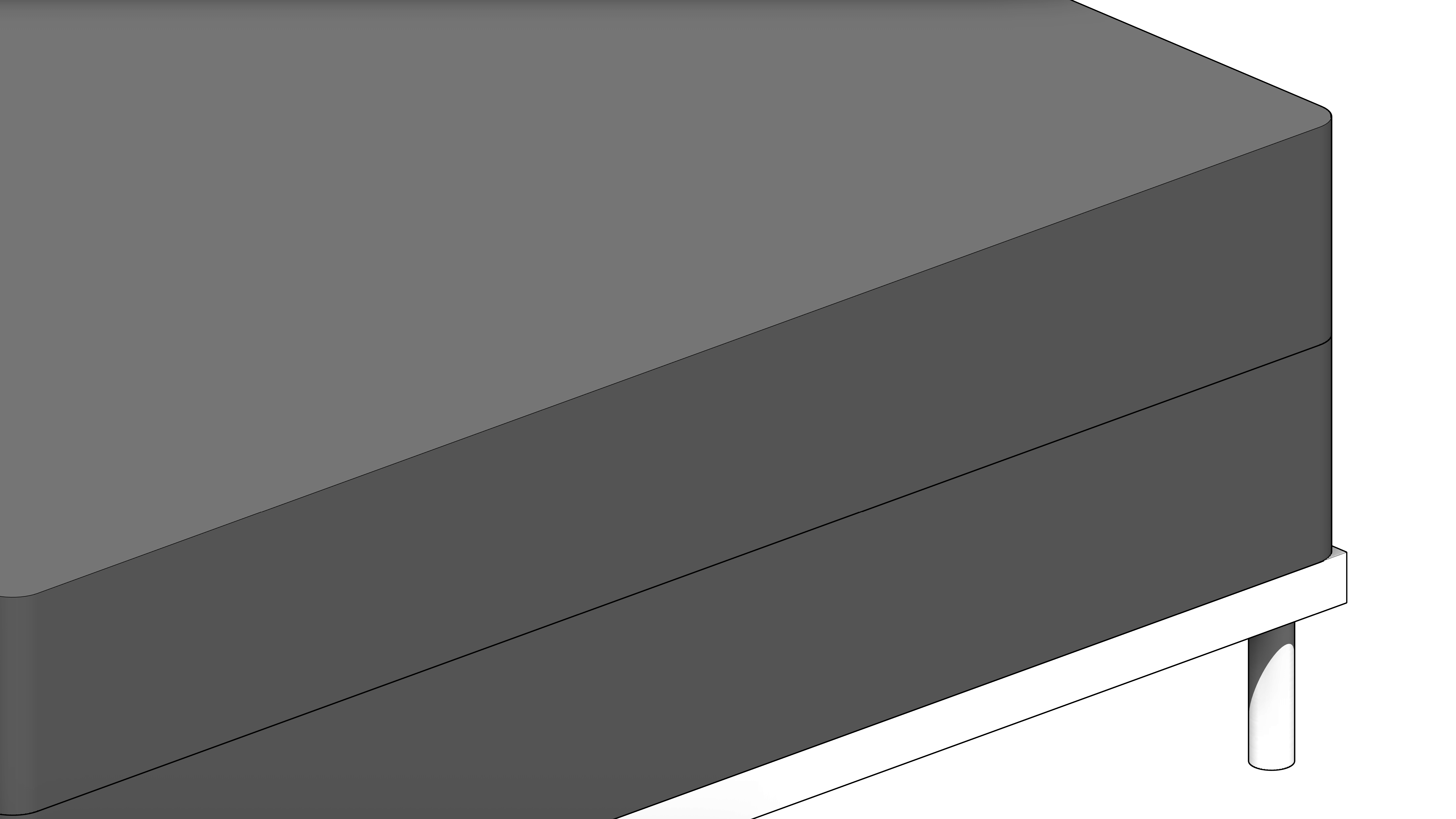 Puff Cinza com Estrutura Branca - Image 6