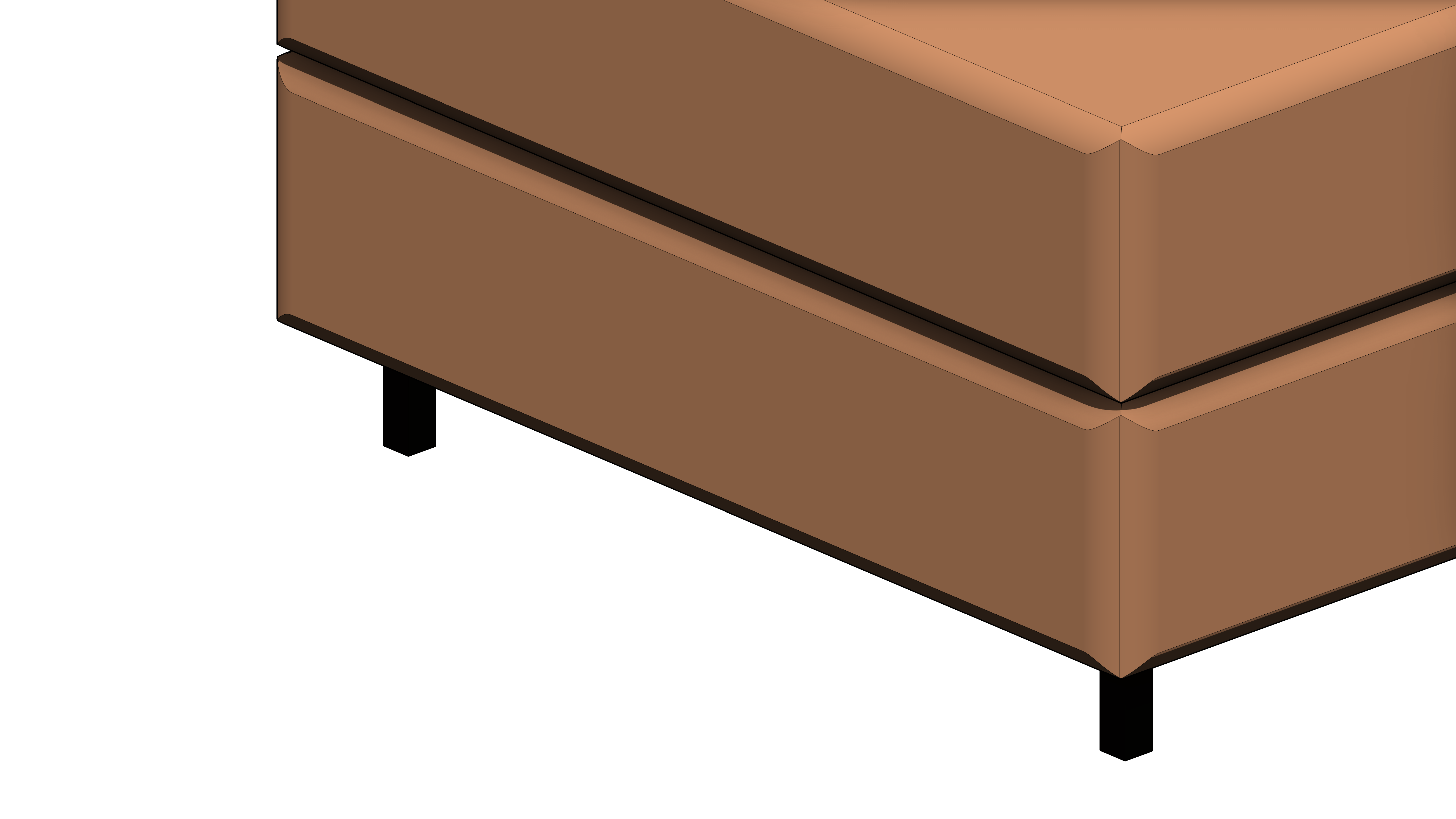 Puff Marrom com Pés Pretos - Image 5