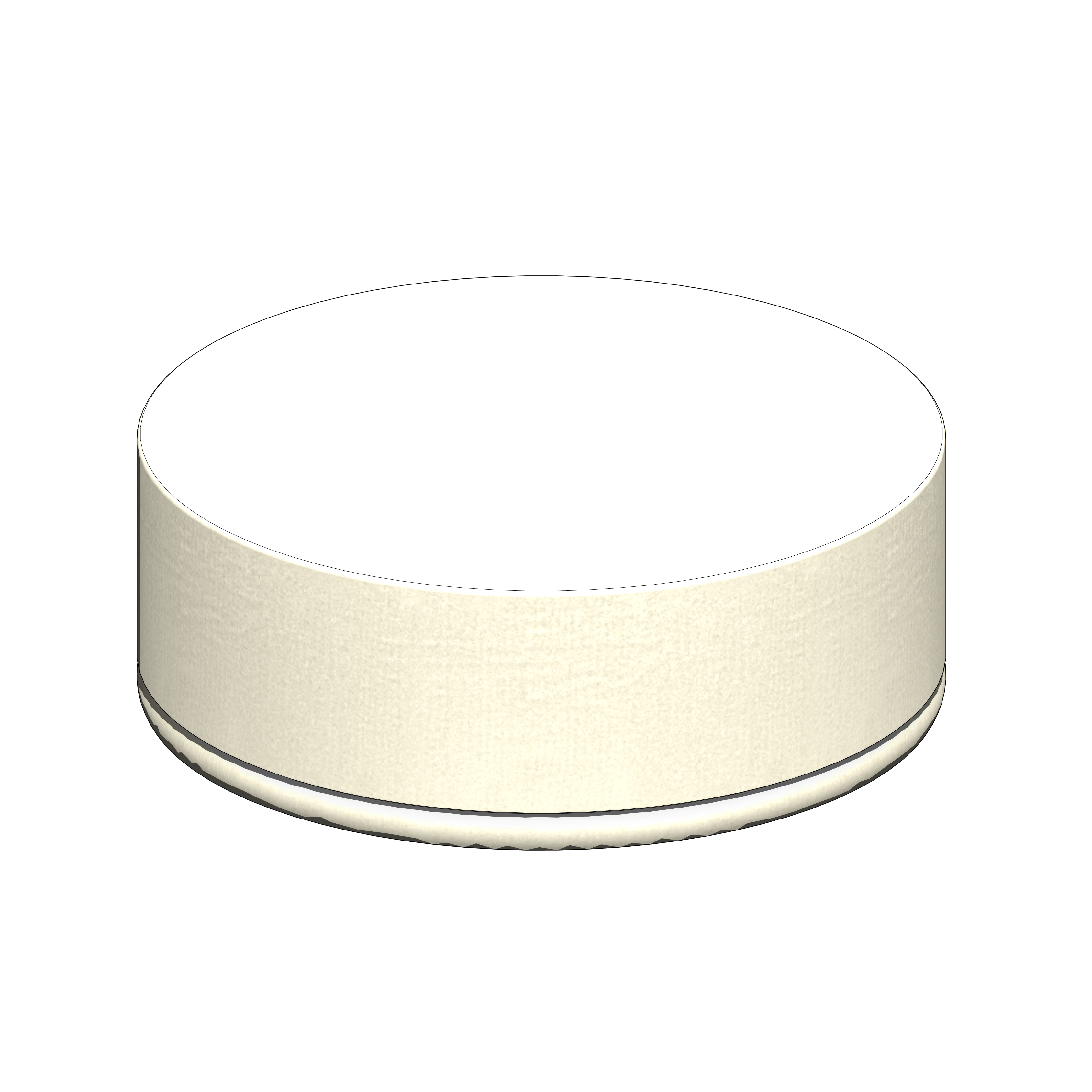 Puff Circular Branco