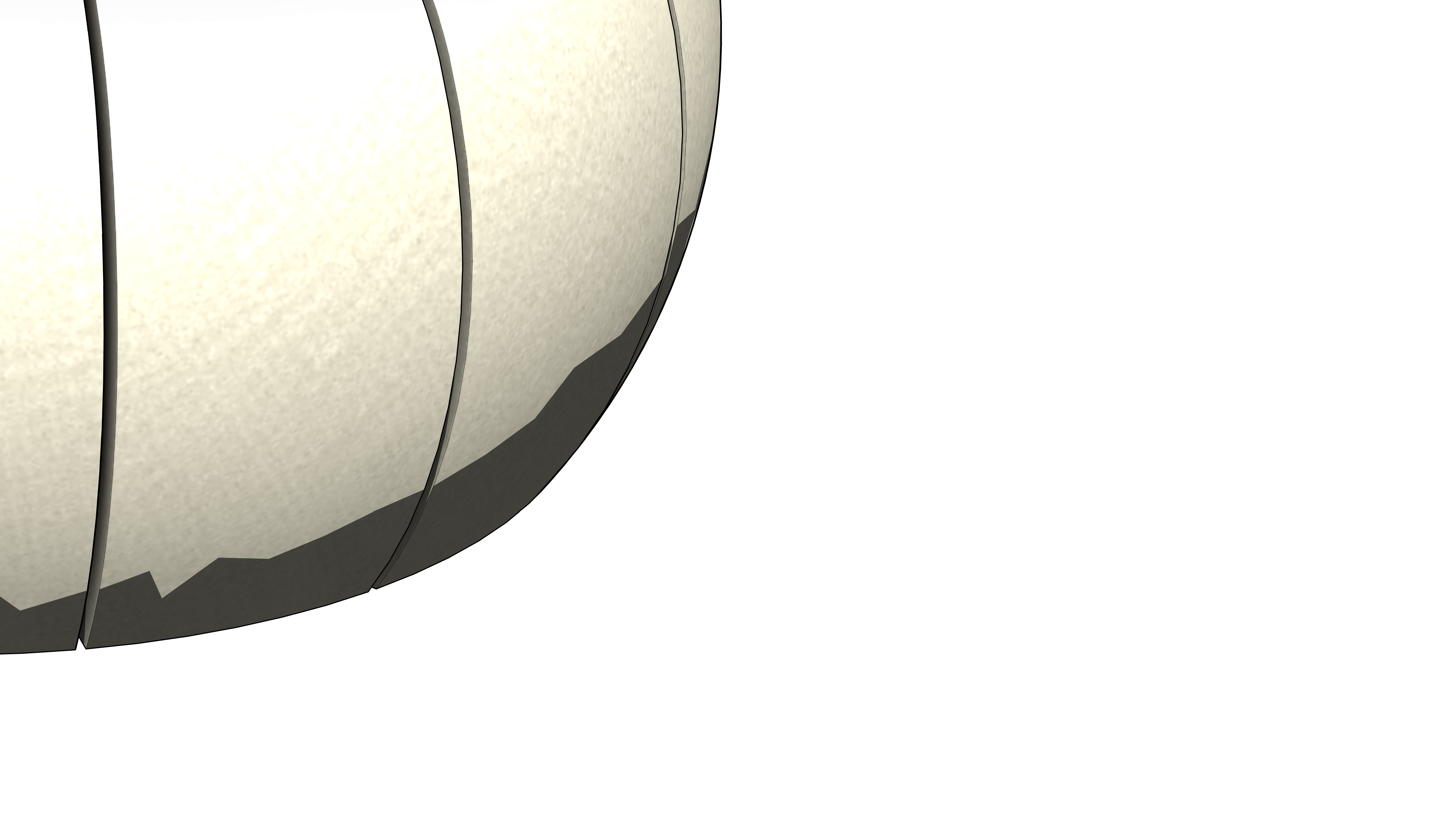 Puff Circular Branco em Gomos - Image 6