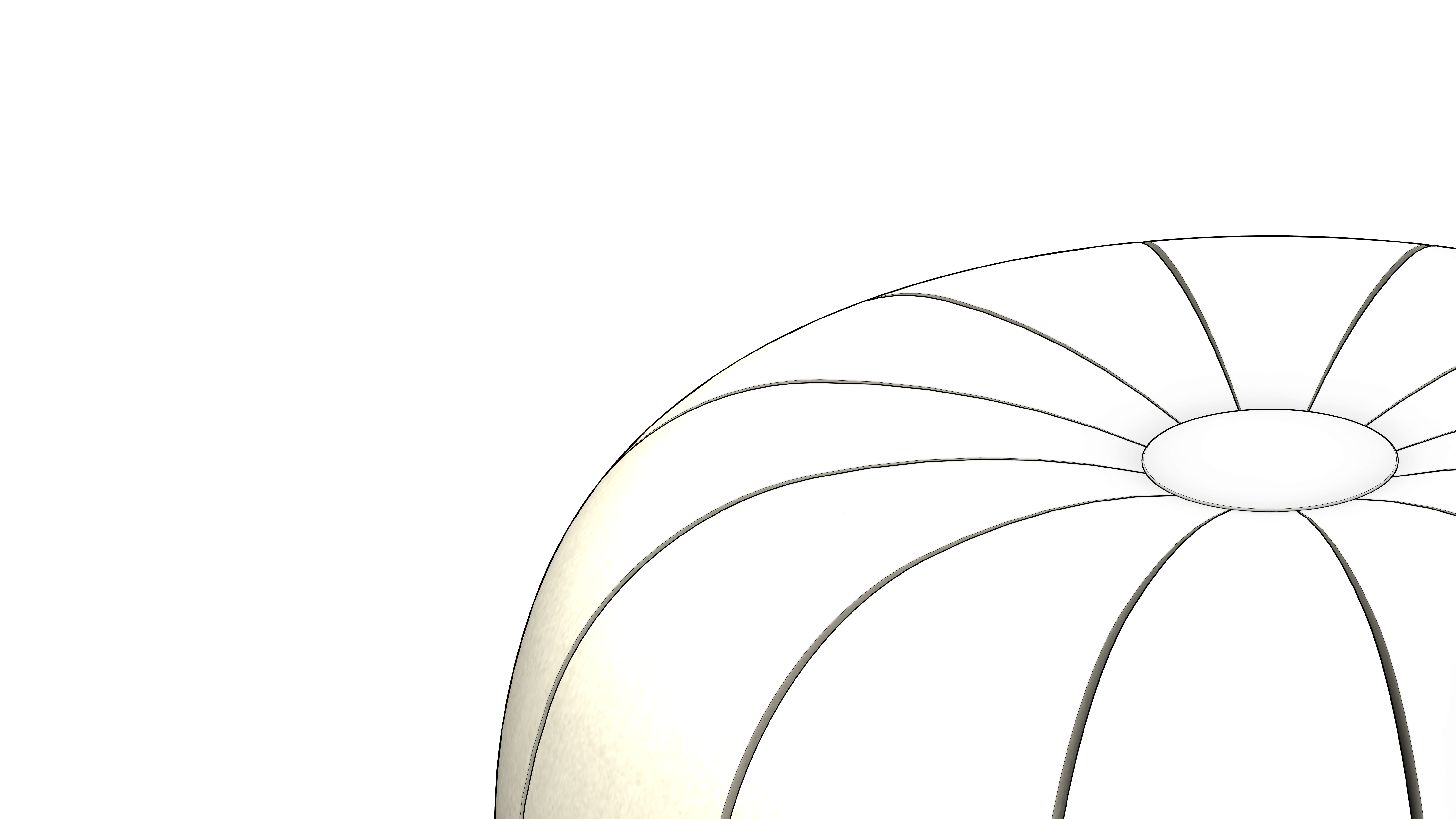 Puff Circular Branco em Gomos - Image 5