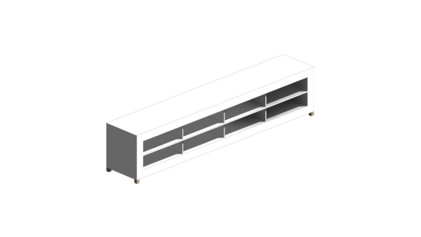 Rack Branco Aberto com Pés de Madeira - Image 2